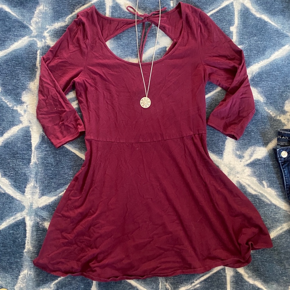AEO Red Tie Back Dress XL